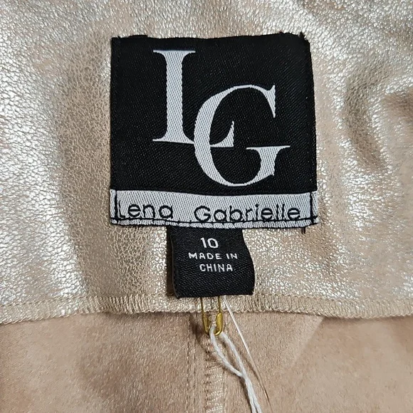 Metallic Cream Women's Jacket Size 10 - Picture 7 of 10